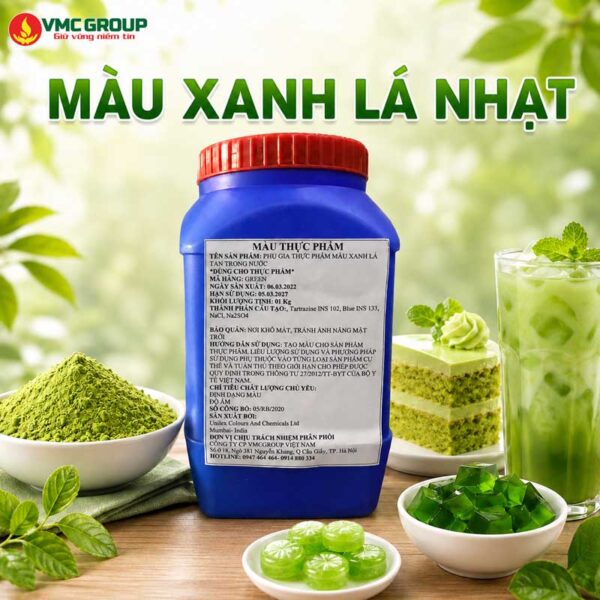 Màu xanh lá nhạt thực phẩm