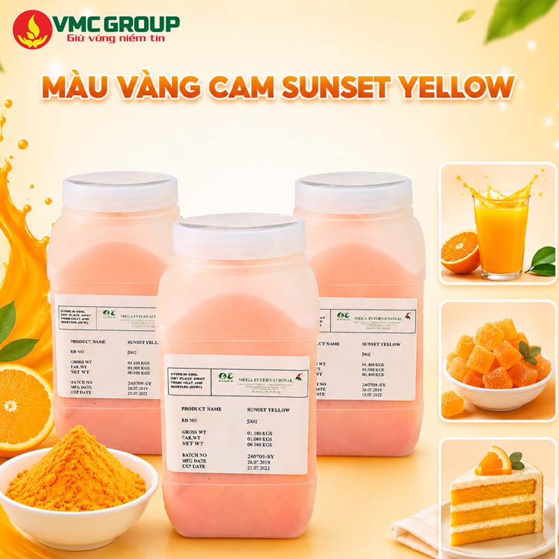 Màu vàng cam sunset yellow