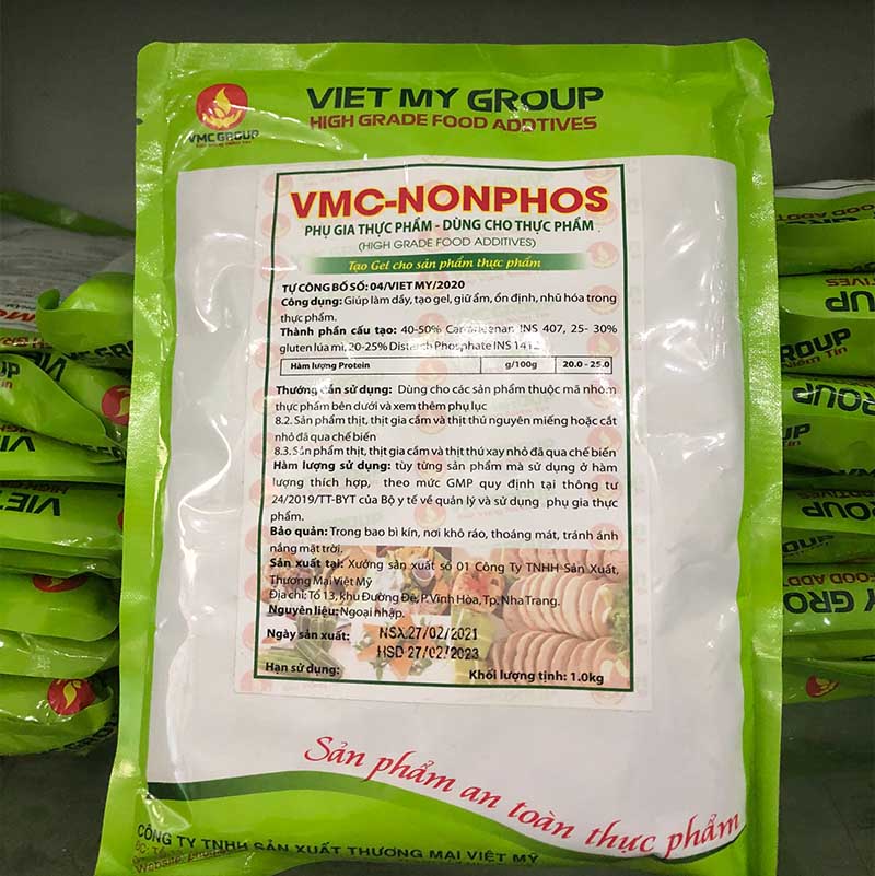 VMC NONPHOS tao gion dai tu nhien cho gio cha goi 1kg VMC NONPHOS tao gion dai tu nhien cho gio cha goi 1kg