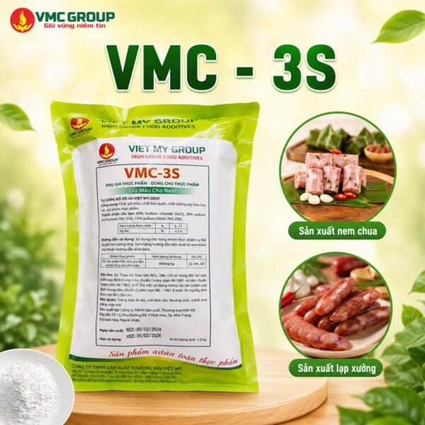 VMC 3S TẠO MÀU ĐỎ HỒNG CHO THỊT