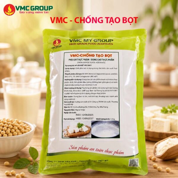 PHỤ GIA CHỐNG TẠO BỌT  VMC - CHỐNG TẠO BỌT CHO SỮA ĐẬU NÀNH