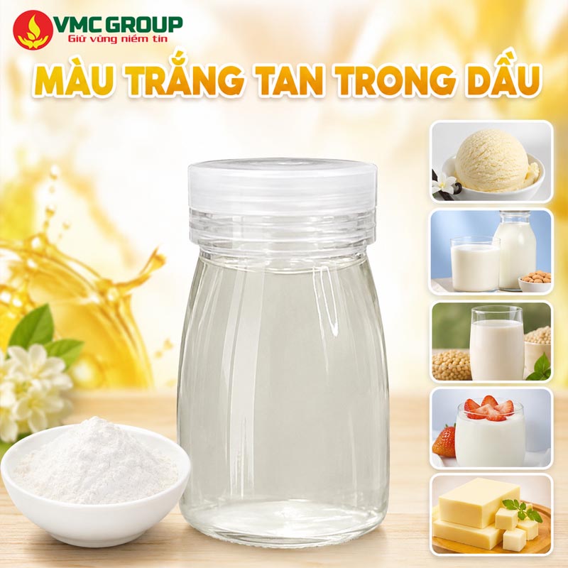 Màu trắng tan trong dầu