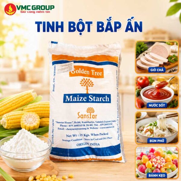 Tinh bột bắp Ấn Độ bao 25kg