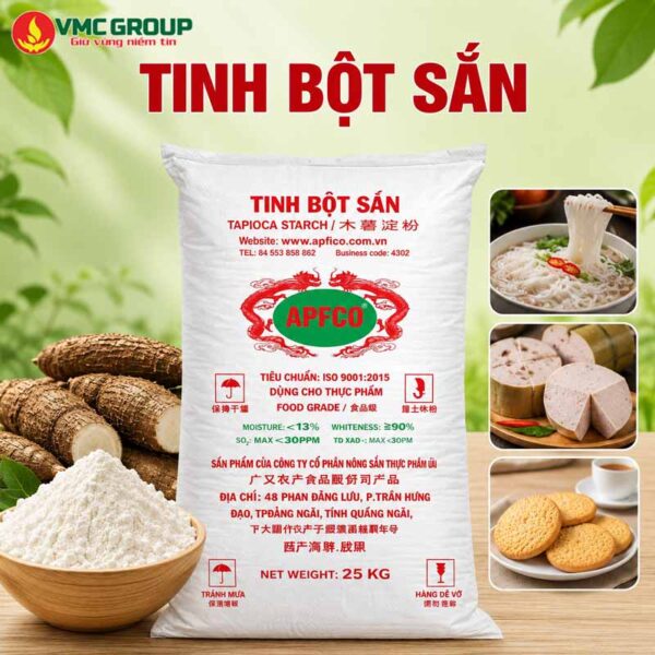 TINH BỘT SẮN – TAPIOCA STARCH BAO 50KG HÀNG APFCO VIỆT NAM
