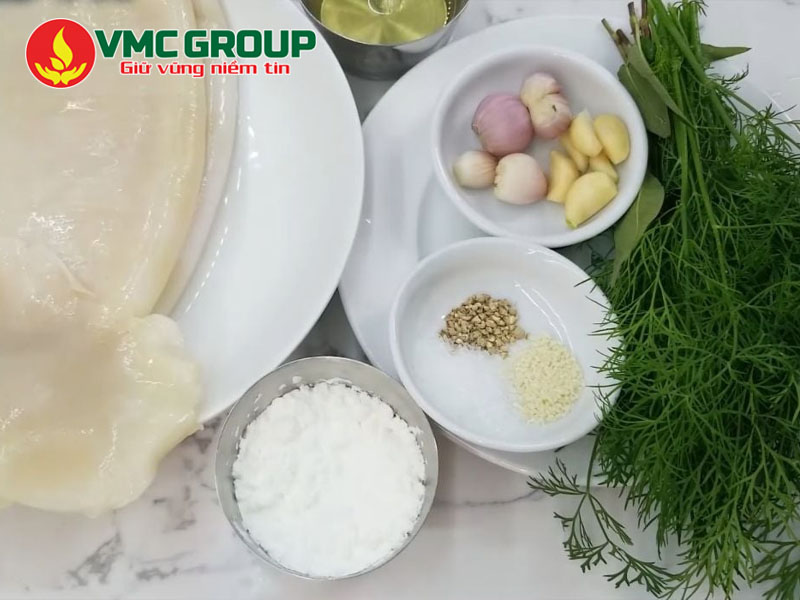 Nguyên liệu sản xuất chả mực