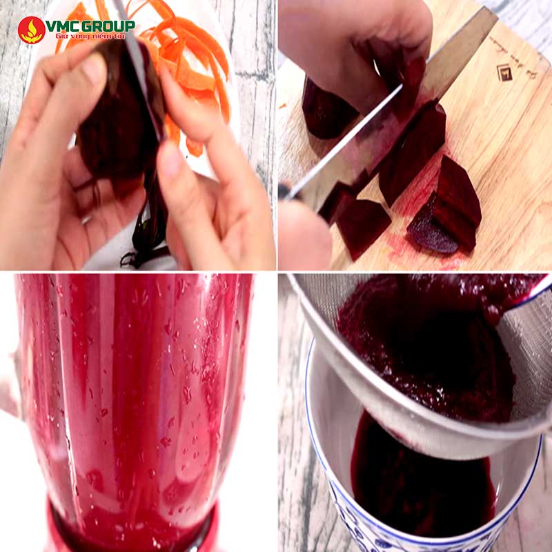 Làm màu đỏ từ củ dền