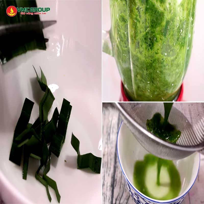 Làm màu xanh từ lá dứa