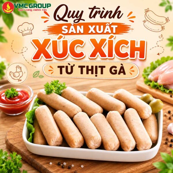 quy trinh san xuat xuc xich tu thit ga