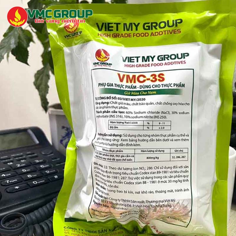 VMC 3S -Phụ gia tạo màu đỏ hồng cho lạp xưởng, thịt xá xíu