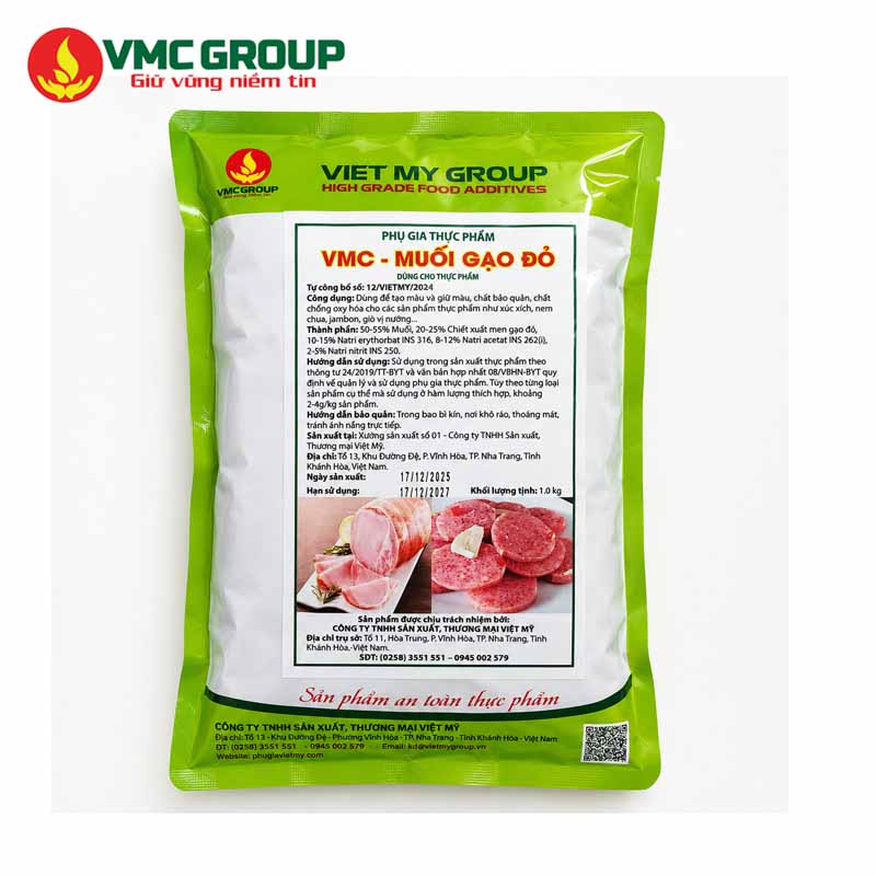 vmc muoi gao do - tao mau do hong cho xuc xich vmc muoi gao do - tao mau do hong cho xuc xich