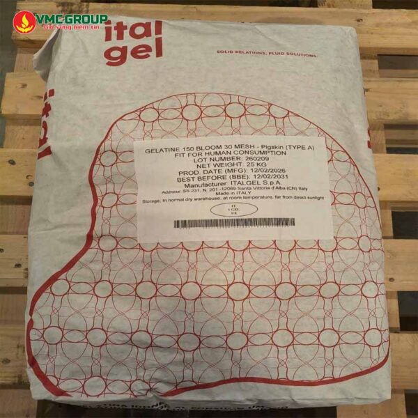 GELATINE 150 BLOOM 30 MESH - PIGSKIN HÀNG Ý - Ảnh 2