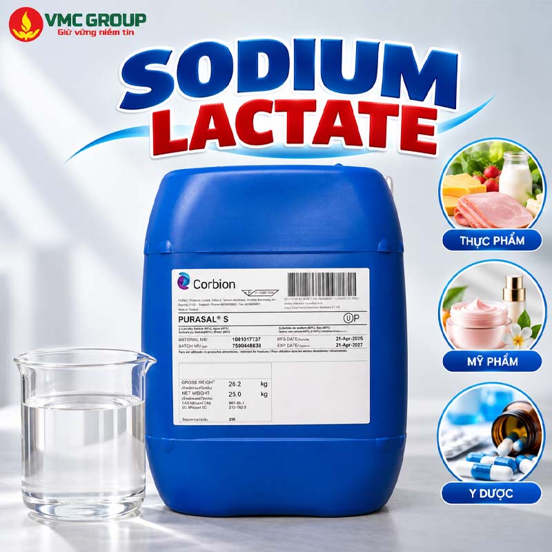 SODIUM LACTATE – PURASAL® S – NATRI LACTAT HÀNG PURAC THÁI LAN CAN 25KG