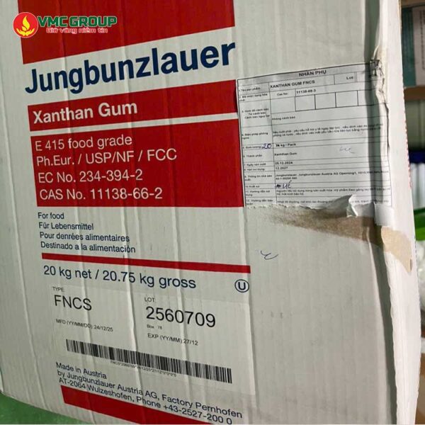 XANTHAN GUM – CHẤT LÀM ĐẶC E415 JUNGBUNZLAUER ÁO THÙNG 20KG - Ảnh 2