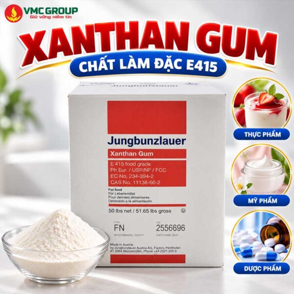 XANTHAN GUM – CHẤT LÀM ĐẶC E415 JUNGBUNZLAUER ÁO THÙNG 20KG